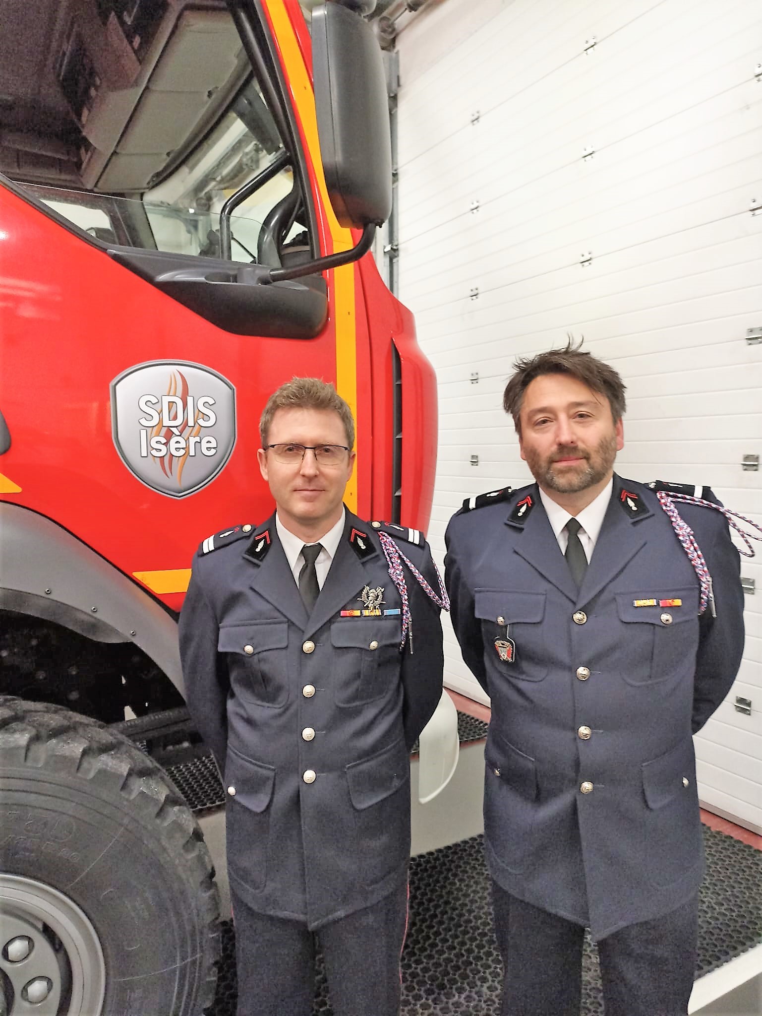 Stepane papet et jerome pelloux lieutenant et son adjoint adjudant chef pompiers ppr