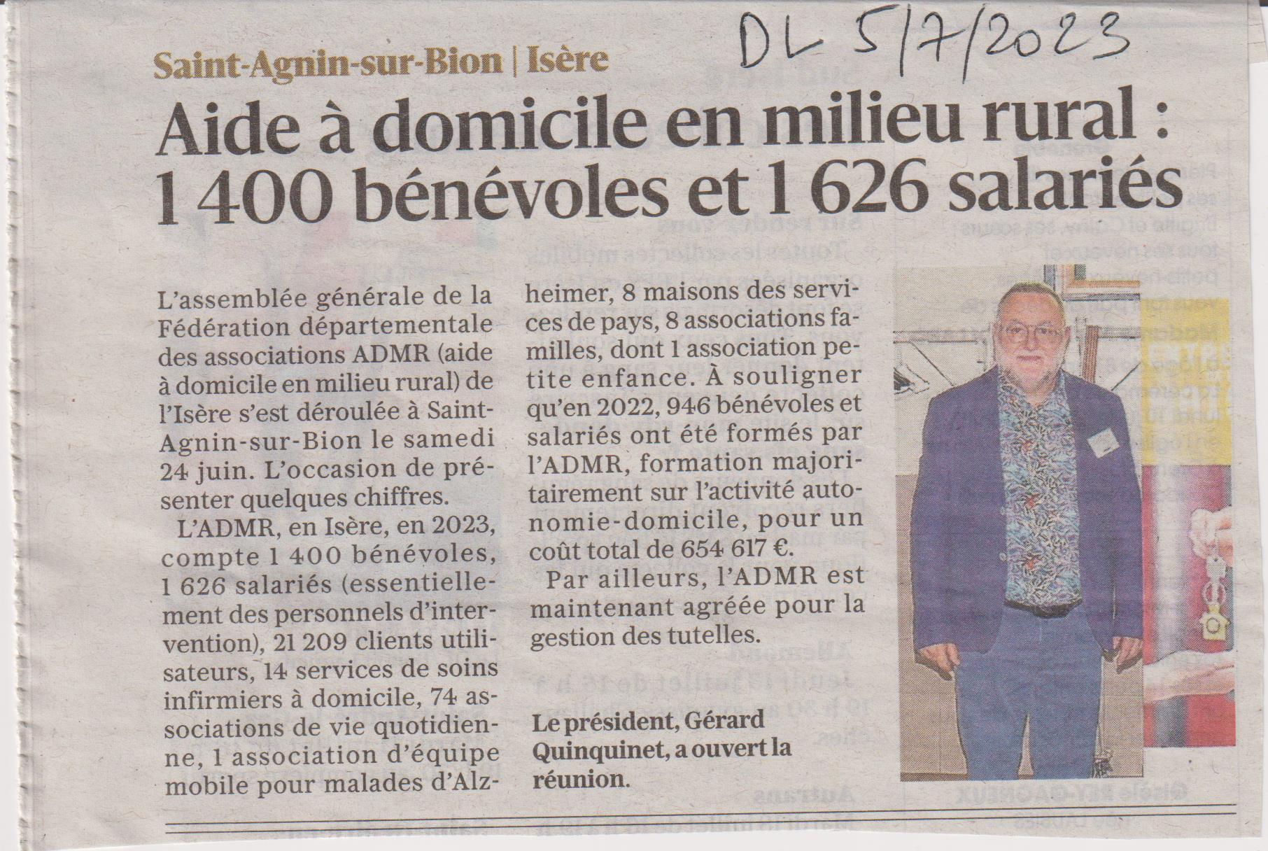 Admr isere juillet 2023